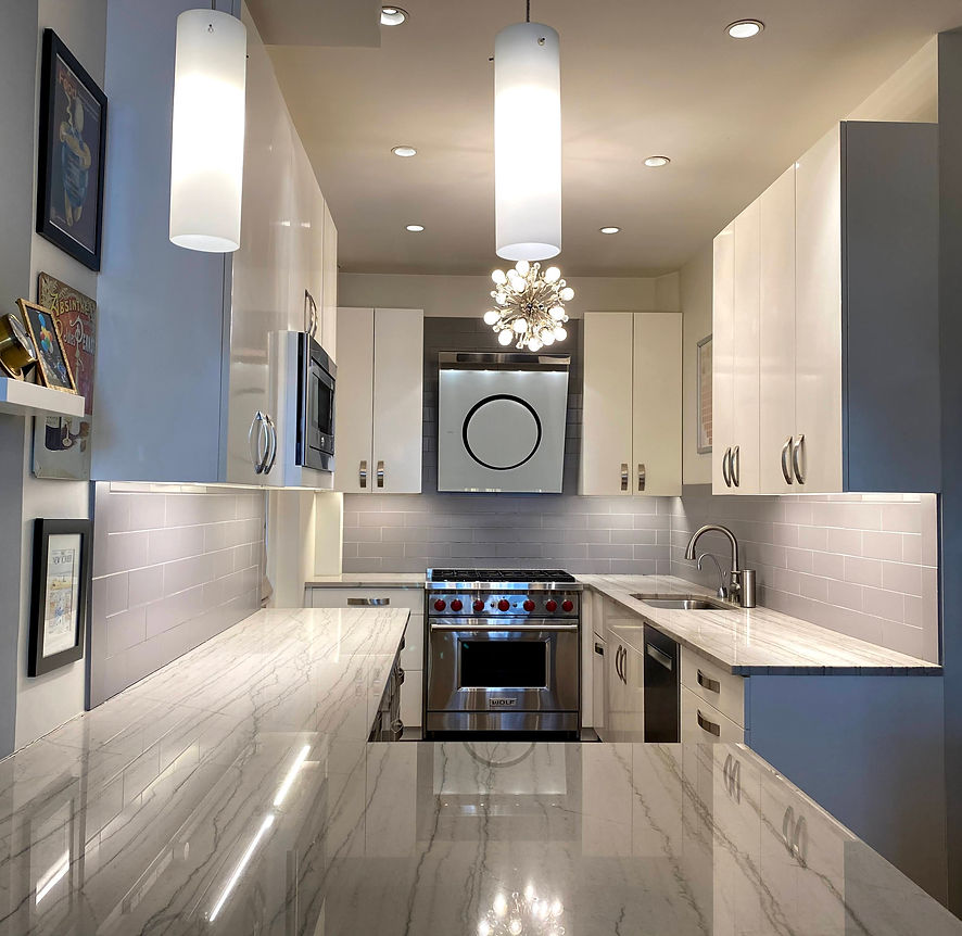 Marble Galley Kitchen